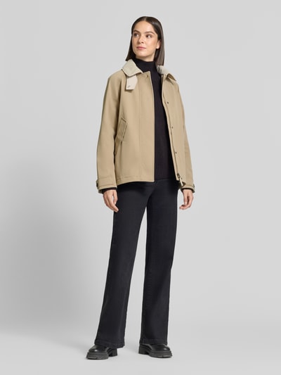 Didriksons relaxed fit jack met platte kraag model 'Lynn' Beige - 1