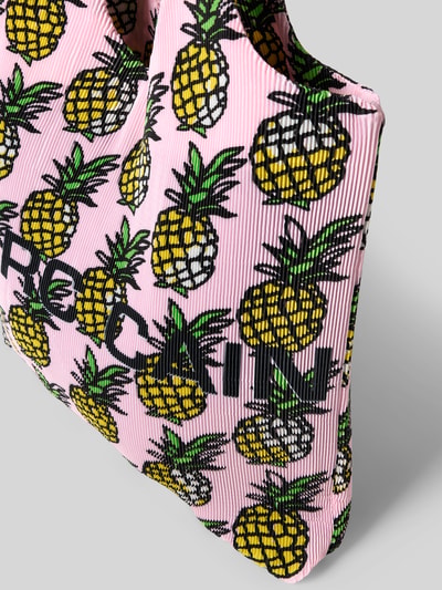 Marc Cain Torba shopper z nadrukiem z logo Mocnoróżowy 3