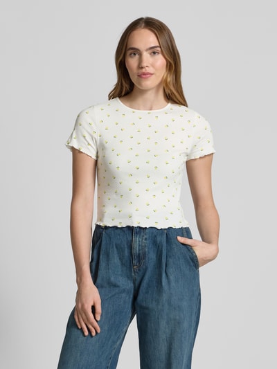 Vero Moda Regular fit T-shirt van katoenmix, model 'HARRY' Wit - 4
