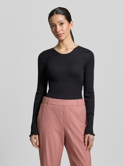 MOS MOSH Longsleeve mit Seiden-Anteil Modell 'Elaine' Black 4