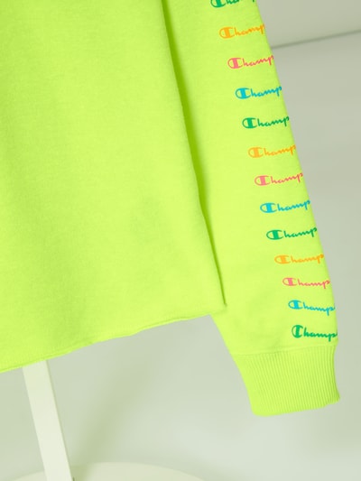 CHAMPION Hoodie mit Logo-Details  Neon Gelb 4