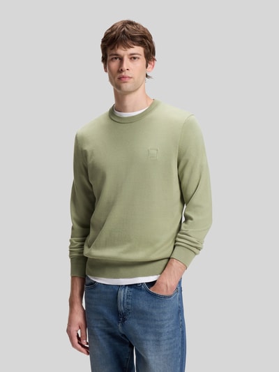 BOSS Orange Regular Fit Pullover aus Baumwoll-Kaschmir-Mix Modell 'Kanovano_S' Lind 4