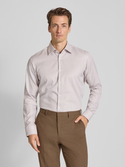 BOSS Regular fit zakelijk overhemd van puur katoen, model 'JOE' Zand - 4