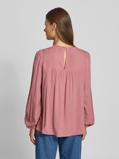 Vero Moda Regular fit blouse met lange mouwen van pure viscose, model 'DEBBIE' Oudroze - 5