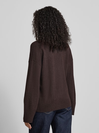 My Essential Wardrobe Gebreide pullover met kasjmier Chocoladebruin - 5