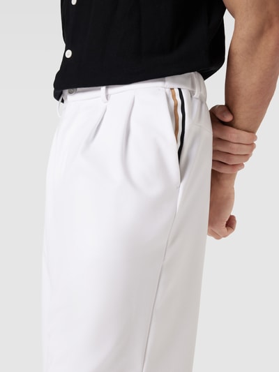 BOSS Green Sweatshorts mit Bundfalten Modell 'Hammer' Weiss 3