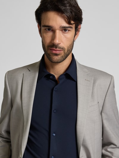 BOSS Slim Fit Businesshemd aus Performance Stretch Modell 'HANK' Marine 3