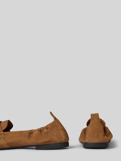 Produktfoto, loafersy 'Loafer aus echtem Leder mit glatter Sohle' von Copenhagen z naturalnej skóry, materiał skóropodobny, podeszwa gładka, kolor brązowy, zaokrąglony krój, wysokość obcasa w rozmiarze 40: 1 cm, wysokość cholewki w rozmiarze 40: 7 cm, szerokość w rozmiarze 40: 16 cm