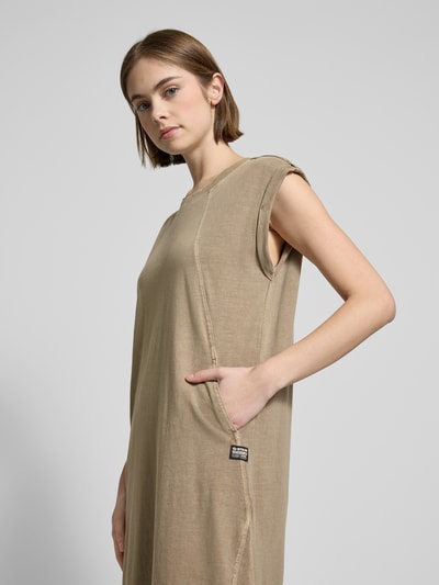 G-Star Raw Knielanges Kleid mit Rundhalsausschnitt Khaki 3