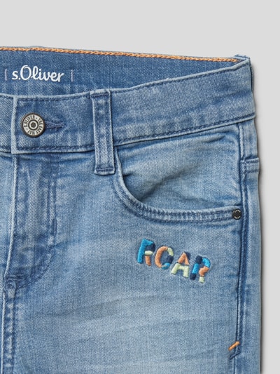 s.Oliver RED LABEL Jeans met motiefstitchings Blauw - 2