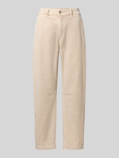 Produktfoto, Barrel Fit Cordhose aus Baumwoll-Mix von Buena Vista in Beige mit feiner Cordstruktur, Damen Cordhose von Buena Vista