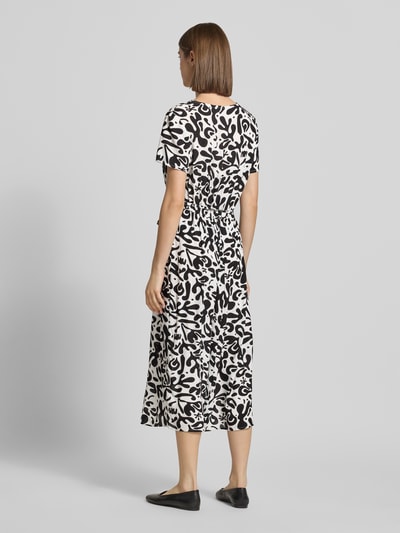 PIECES A-Linien Midikleid aus reiner Viskose Modell 'BARRI' Black 5