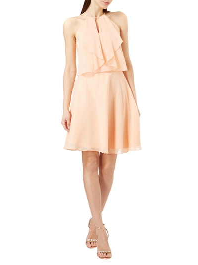 Swing Cocktailkleid mit Volantbesatz  Apricot 1