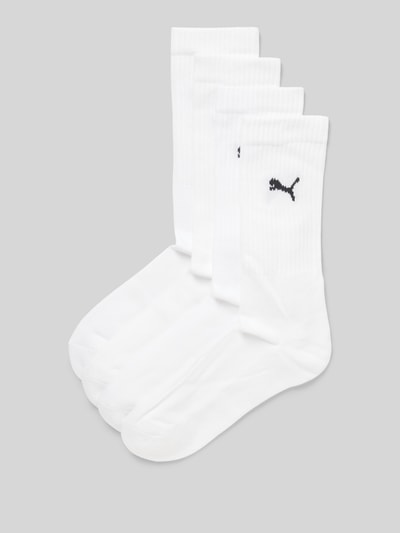 Puma Socken mit Label-Stitching  im 4er-Pack Weiss 1