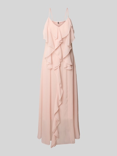 Vero Moda Długa sukienka z falbanami model ‘CAMILLE’ Różowy 2