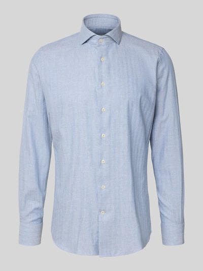 Profuomo Slim Fit Business-Hemd mit Kentkragen Blau 2