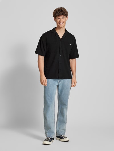 Pegador Oversized Fit Freizeithemd mit 1/2-Arm Modell 'ACADO' Black 1