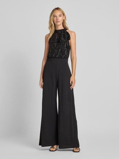 Swing Jumpsuit met pailletten Zwart - 4