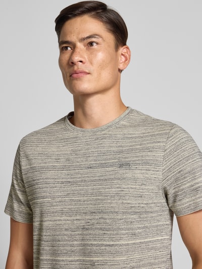 camel active Regular fit T-shirt met ronde hals, model 'Melange' Lichtgrijs - 3