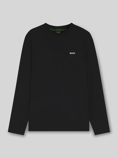 BOSS Green Regular Fit Langarmshirt aus Baumwoll-Mix Modell 'TEE LONG' Black 2