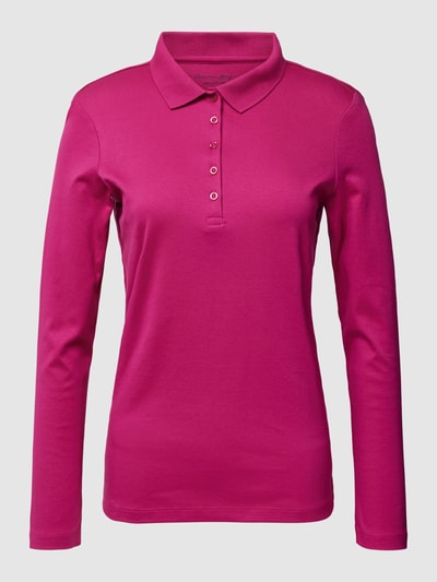 Christian Berg Woman Longsleeve mit Polokragen Pink 2