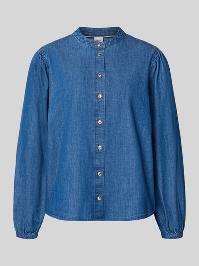 Brax Regular Fit Bluse im Denim-Look Modell 'Valeria' Dunkelblau 2