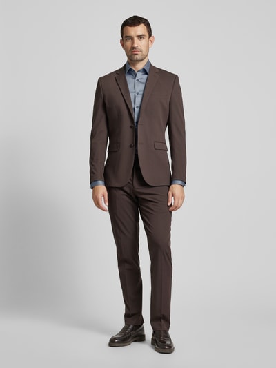 OLYMP Level Five Slim Fit Business-Hemd mit Kentkragen Modell 'New York' Marine 1