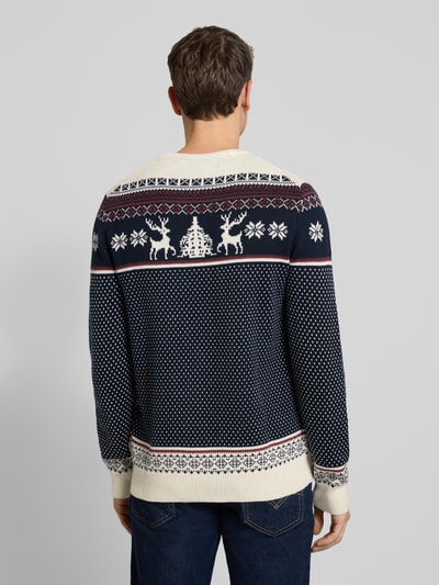 Lindbergh Gebreide pullover met ribboorden Offwhite - 5