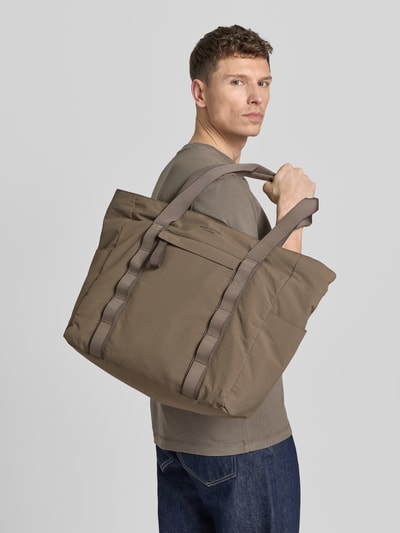 Marc O'Polo torba shopper z napisem z logo Ciemnobrązowy 1