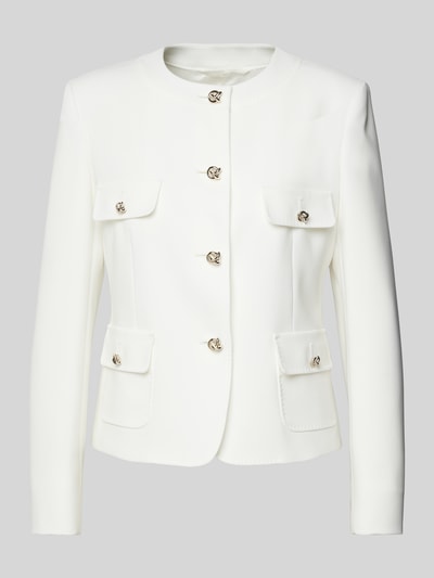 Max Mara Studio Blazer mit aufgesetzten Pattentaschen Modell 'YANA' Weiss 1