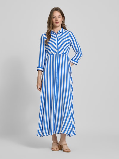 YAS Maxikleid mit Knopfleiste Modell 'SAVANNA' Royal 4