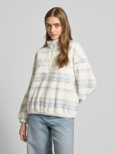 Levi's® Sweter z polaru z kołnierzem model ‘DELTA’ Écru 4