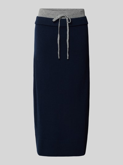 Stefanel Gebreide rok van een mix van lanawol en kasjmier Marineblauw - 2