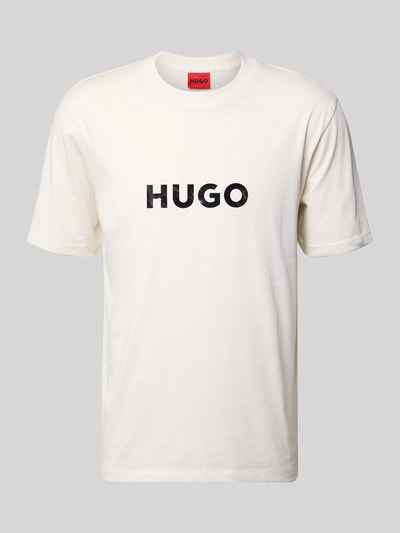 HUGO Regular Fit T-Shirt aus reiner Baumwolle Modell 'DUMEO' Kitt 2