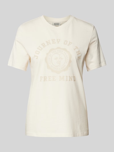 Scotch & Soda T-shirt met statement- en labelprint Offwhite - 2