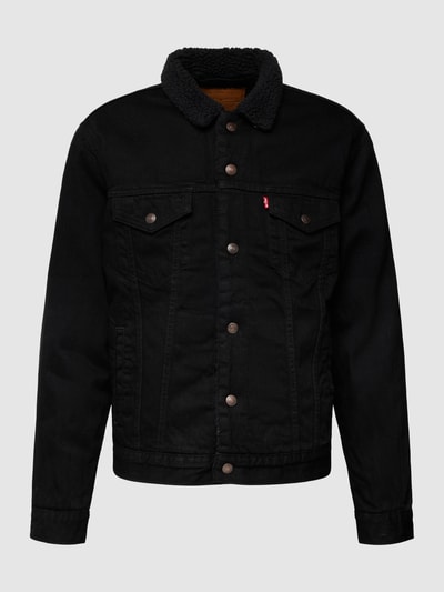 Levi's® Sherpa Jacket mit Label-Details Modell 'Tru' Black 2