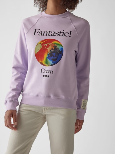 MSGM Sweatshirt mit Statement-Print Lila 3