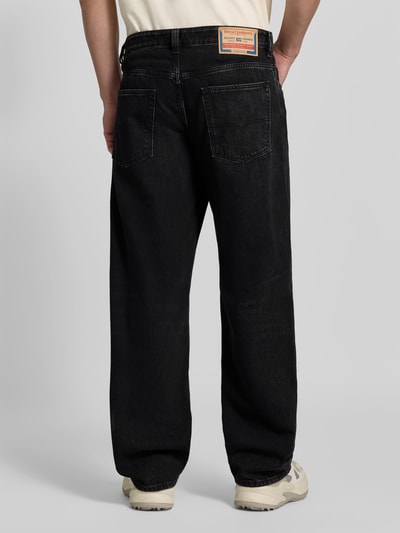 Diesel Low waist baggy jeans met labelpatch Antraciet - 5