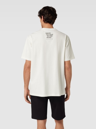 Iceberg T-Shirt mit Motiv- und Statement-Print Offwhite 5