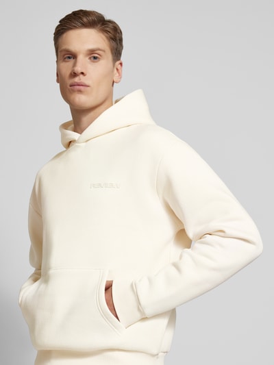 REVIEW Hoodie mit Kapuze Ecru 3