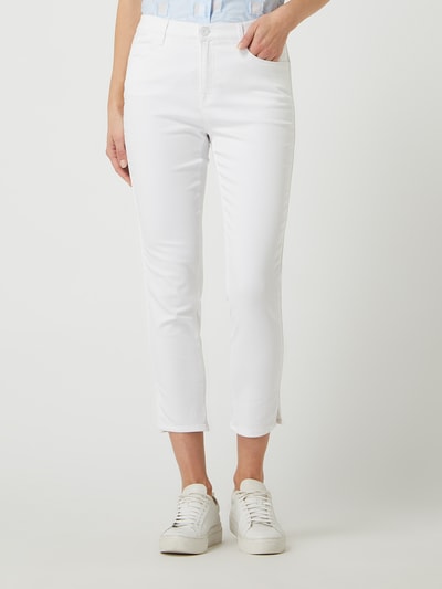 Brax Cropped Slim Fit Jeans mit Stretch-Anteil Modell 'Mary' Weiss 4