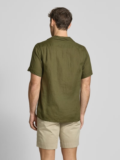 Polo Ralph Lauren Custom fit linnen overhemd met resortkraag Olijfgroen - 5