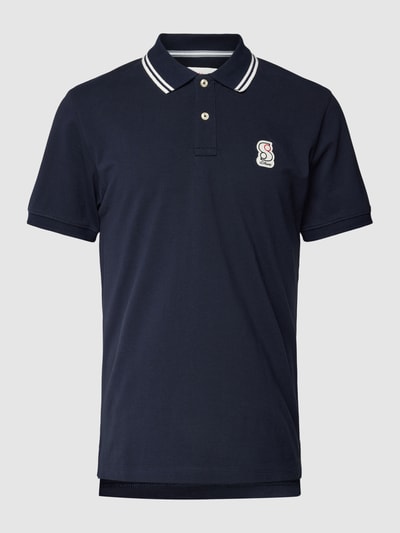 s.Oliver RED LABEL Poloshirt mit Label-Patch Marineblau 2