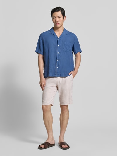 Tom Tailor Regular Fit Leinenshorts aus Leinen-Baumwoll-Mix Beige Melange 1