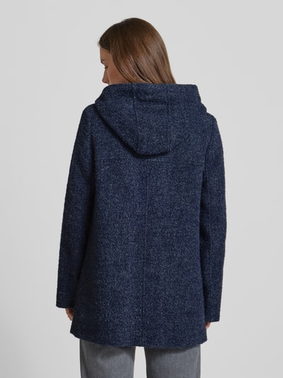 Gil Bret Kurzmantel mit Kapuze und verdecktem Reißverschluss Dunkelblau Melange 5