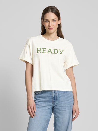 Lanius T-shirt met statementprint Offwhite - 4