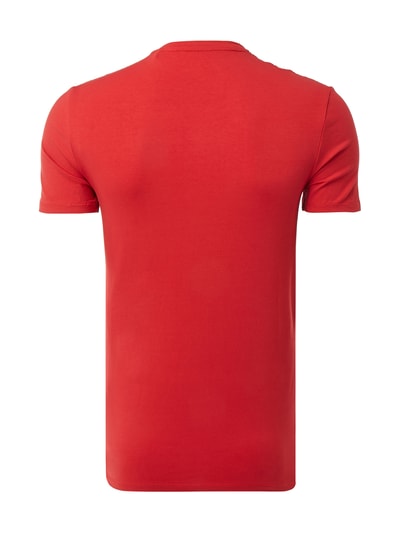 Guess T-Shirt mit V-Ausschnitt Rot 3