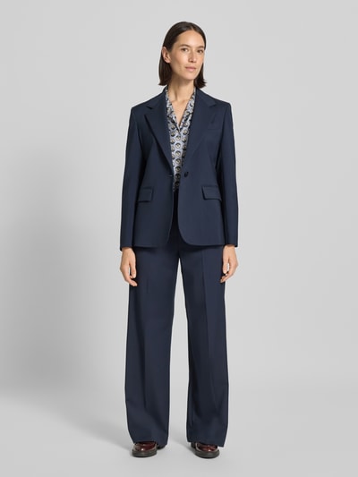 Weekend Max Mara Loose Fit Weite Hose aus reiner Schurwolle Modell 'VISIVO' Marine 1