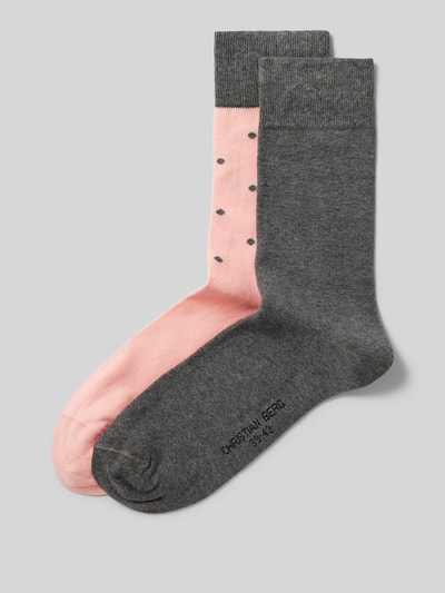 Christian Berg Men Socken mit Label-Detail Flieder 1