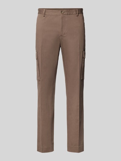 CK Calvin Klein Regular fit cargobroek met cargozakken Cognac - 2